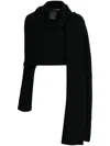 Isabel Benenato Asymmetric Scarf Jumper In Black