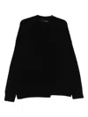 Isabel Benenato Asymmetric Sweater In Black