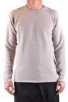 Isabel Benenato Beige Cashmere-wool Blend Knit Sweater In Gray