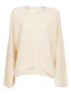 Isabel Benenato Boxy Sweater In Neutral