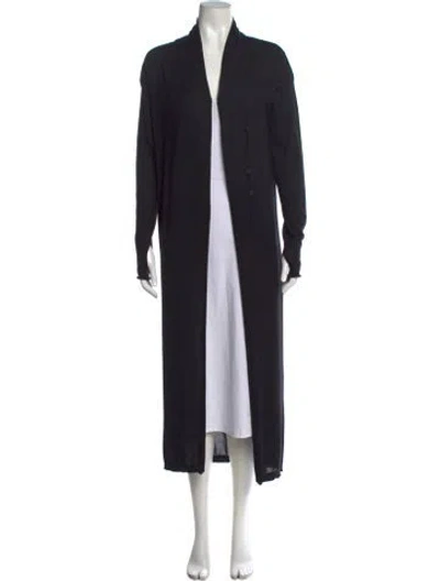 Pre-owned Isabel Benenato Cashmere Open Front Sweater In Black