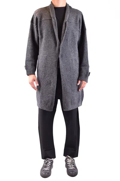 Isabel Benenato Graphite Grey Oversized Jacket With Shawl Collar In Gray