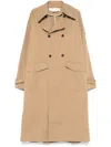 Isabel Benenato Cotton Trench Coat In Neutrals