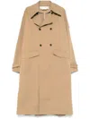 Isabel Benenato Cotton Trench Coat In Neutrals