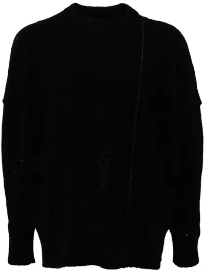 Isabel Benenato Crew -neck Jumper In Black