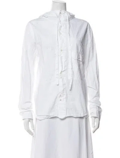Pre-owned Isabel Benenato Crew Neck Long Sleeve Hoodie In White