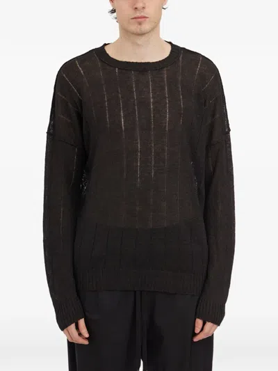 Isabel Benenato Crew-neck Sweater In Black