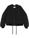 Isabel Benenato Decorative-zip Bomber Jacket In Black