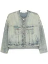 Isabel Benenato Denim Jacket In Blue
