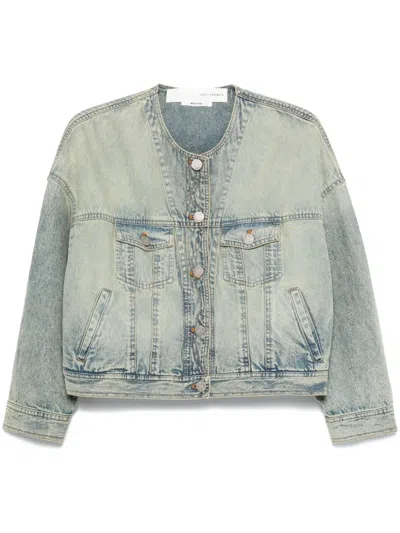Isabel Benenato Denim Jacket In Blue