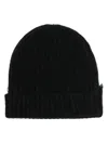 Isabel Benenato Distressed Ribbed-knit Beanie In Black