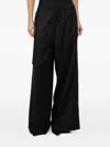Isabel Benenato Drawstring Button Trousers In Black