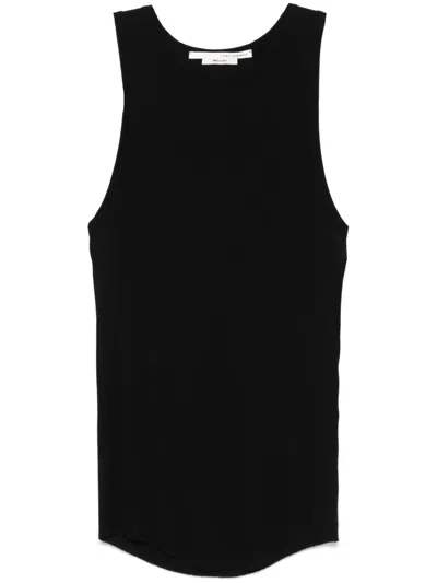 Isabel Benenato Fine-ribbed Tank Top In Black
