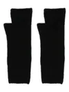 Isabel Benenato Fingerless Gloves In Black