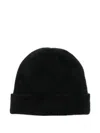 Isabel Benenato Folded-cuff Beanie Hat In Black