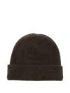 Isabel Benenato Folded-cuff Beanie Hat In Brown