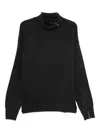 Isabel Benenato Stitch-detail High-neck Sweater In Black