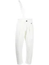 Isabel Benenato High-waisted Linen Trousers In White