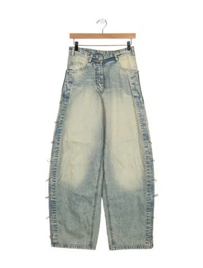 Pre-owned Isabel Benenato High-rise Wide Leg Jeans In Blue