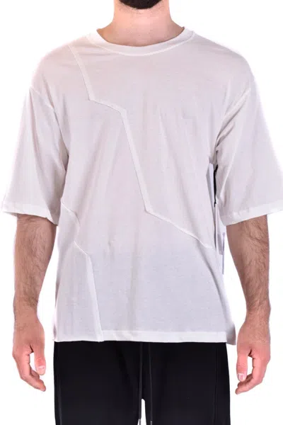 ISABEL BENENATO IRREGULAR SEAM WHITE COTTON T-SHIRT