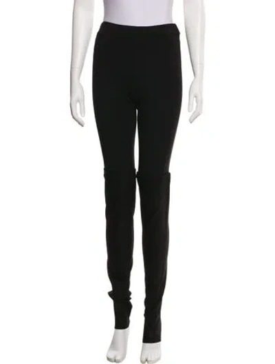 Pre-owned Isabel Benenato Leather Skinny Leg Pants In Black