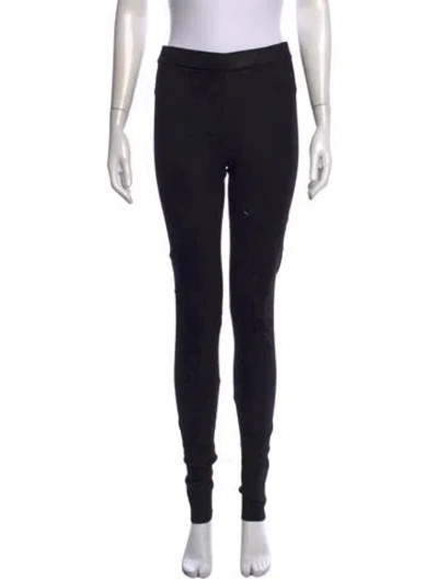 Pre-owned Isabel Benenato Leather Skinny Leg Pants In Black