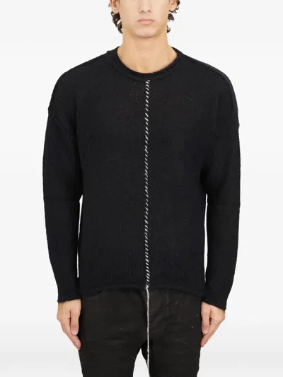 Isabel Benenato Line-detail Sweater In Black