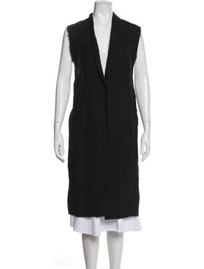 Pre-owned Isabel Benenato Linen Coat In Black