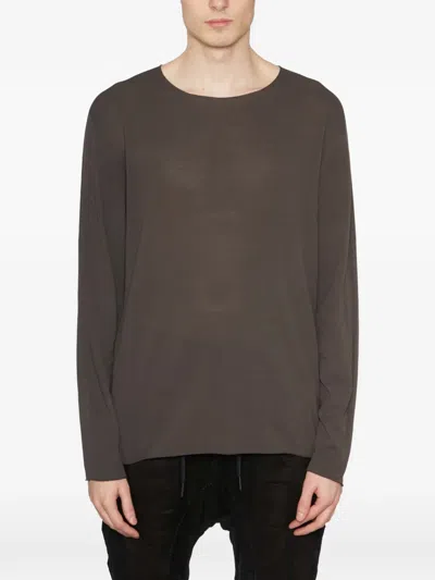 Isabel Benenato Long-sleeve T-shirt In Brown