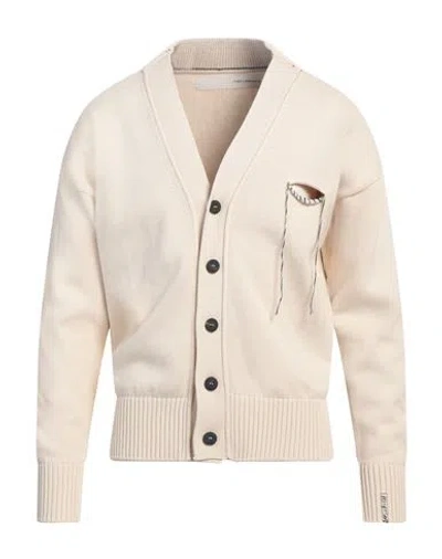 Isabel Benenato Man Cardigan Beige Size M Cotton