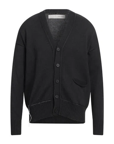 Isabel Benenato Man Cardigan Charcoal Size L Cotton, Cashmere In Grey