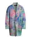 Isabel Benenato Man Cardigan Lilac Size L Mohair Wool, Alpaca Wool, Polyamide In Multi