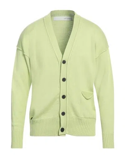 Isabel Benenato Man Cardigan Lime Green Size M Cotton, Cashmere