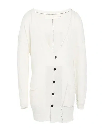 Isabel Benenato Man Cardigan White Size M Linen