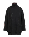 Isabel Benenato Man Coat Black Size 38 Cotton, Wool