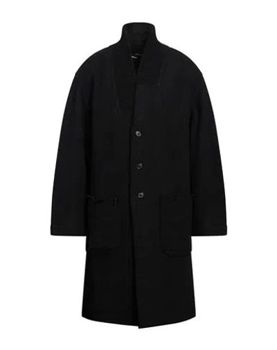 Isabel Benenato Man Coat Black Size 38 Virgin Wool, Polyamide