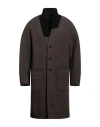 Isabel Benenato Man Coat Dark Green Size 38 Virgin Wool, Polyamide In Brown