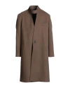 Isabel Benenato Man Coat Light Brown Size 38 Virgin Wool, Polyamide, Polyester