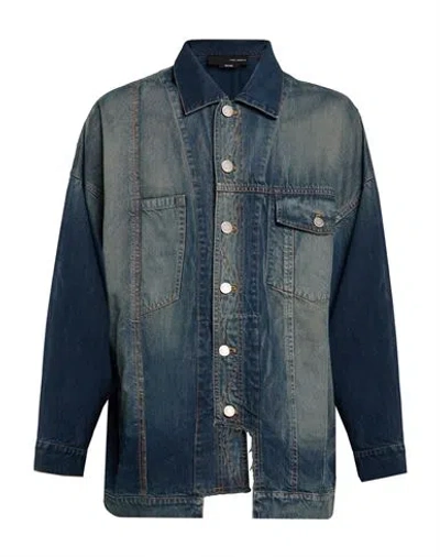 Isabel Benenato Man Denim Outerwear Blue Size Xl Cotton
