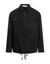 Isabel Benenato Man Denim Outerwear Black Size 42 Cotton, Elastane