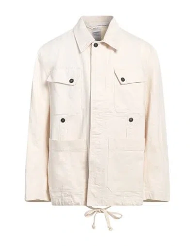 Isabel Benenato Man Denim Outerwear Off White Size 42 Cotton, Elastane