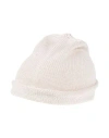 Isabel Benenato Man Hat Off White Size Onesize Cotton, Cashmere