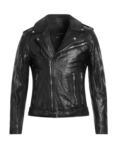 Isabel Benenato Man Jacket Black Size 34 Leather