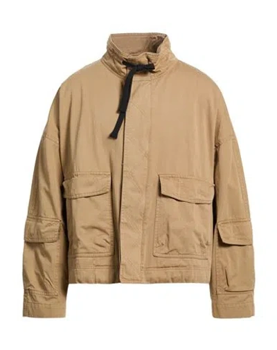 Isabel Benenato Man Jacket Camel Size L Cotton In Nude