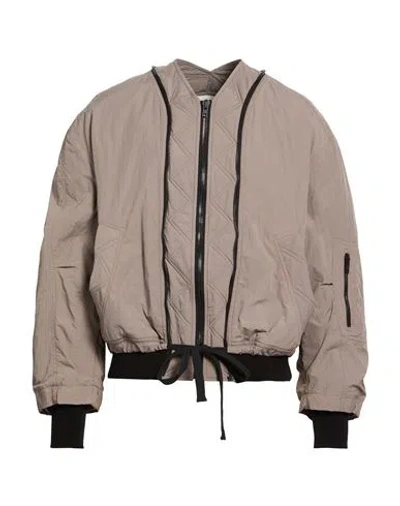 Isabel Benenato Man Jacket Taupe Size M Polyamide In Gray