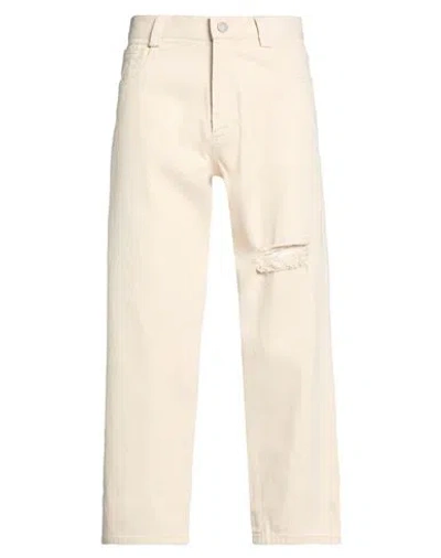 Isabel Benenato Man Jeans Beige Size 36 Cotton In Neutral