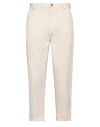 Isabel Benenato Man Jeans Ivory Size 32 Cotton In White