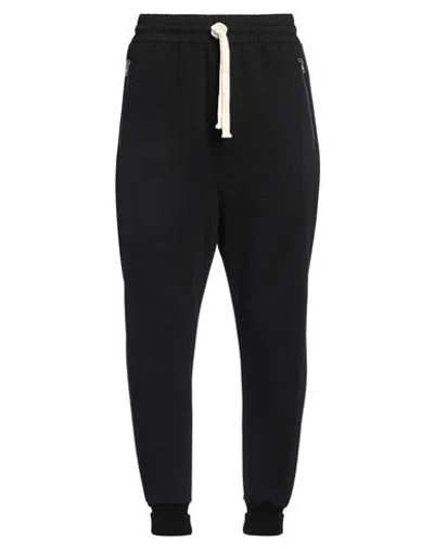 Isabel Benenato Man Pants Black Size L Cotton, Polyester, Polyamide, Viscose