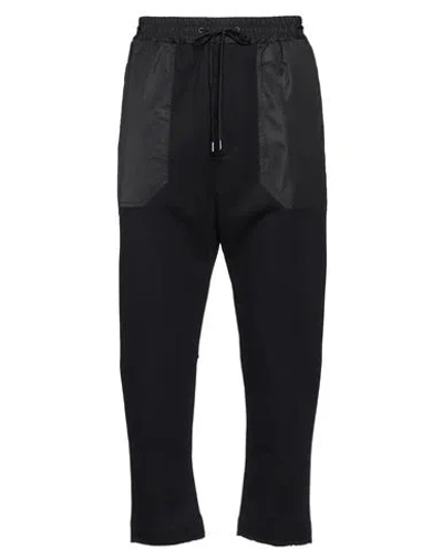 Isabel Benenato Man Pants Black Size Xxl Cotton, Polyester