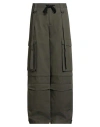 Isabel Benenato Man Pants Military Green Size 34 Cotton, Polyamide